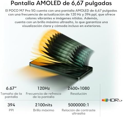 Xiaomi Smartphone POCO M7 Pro 5G 256GB 8GB RAM | Processador Ultra Potente Dimensity 7025 | Tela AMOLED FHD+ 120Hz com Proteção Ocular | Bateria 5110mAh com 45W Turbo Charge (LILÁS, 8+256GB)|B0F2G8WX6Q