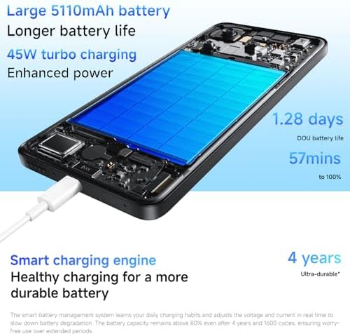 Smartphone Xiaomi Redmi Note 14 5G NFC Midnight Black (Preto) 8GB RAM 256GB ROM|B0DVLDBHMM